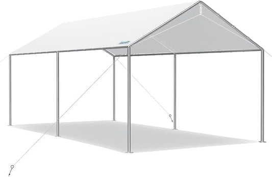 Quictent 10x15 ft Heavy Duty Car Canopy Galvanized Frame Carport Outdoor Party by QUICTENT
