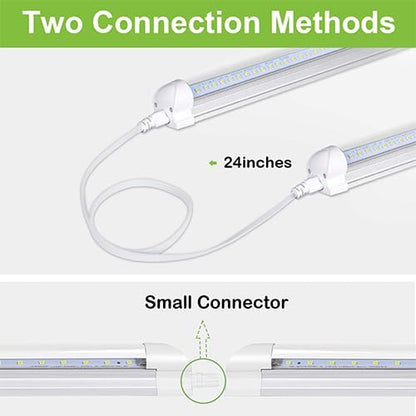 hykolity 4FT LED Shop Light, V Shape Integrated T8 LED Tube Light, 6500K Super - Image 4