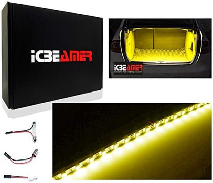 ICBEAMER 12" Amber Yellow 18SMD 2835 LED Strip Light Universal Fit Car Trunk - Image 6