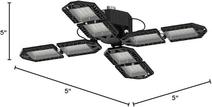 LED Garage Lights Bulb 8 Panels 2 Pack -200W, 20000LM 6500K Led Shop Light - Image 8