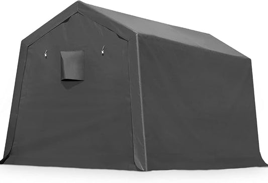 ADVANCE OUTDOOR 7x12 ft 2 Roll up Doors & Vents Outdoor Portable Storage by ADVANCEOUTDOOR