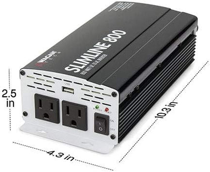 Wagan EL3718 800W Slim Line AC to DC Power Inverter 800W TrueRated Continuous - Image 3