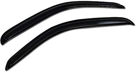 Dark Smoke Tint Window Visors Front Rear Deflector Sun/Rain/Wind Guards Shade by HS+Power