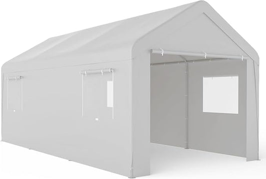 Carport 10x20 Ft, 120 LBS Heavy Duty Car Canopy, Portable Garage by Morngardo