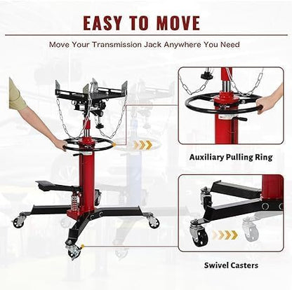 Transmission Jack with Wheels-Hydraulic Transmission Jack with Foot Pedal - Image 3