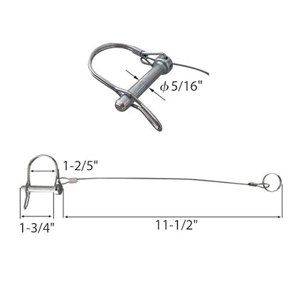 5Pcs Trailer Coupler Pin 5/16x 1-3/4（WxL） Prevents Loss Trailer Hitch Locking - Image 3