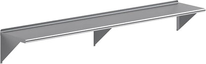 AmGood 96" Long X 18" Deep Stainless Steel Wall Shelf | NSF Certified | by AmGood