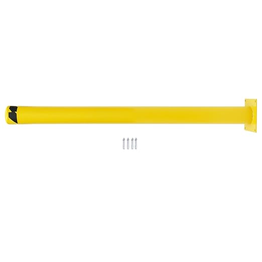 Safety Bollard Post 60'' Height Bollard Post Yellow Steel Pipe Parking Barrier by RudiUsoy