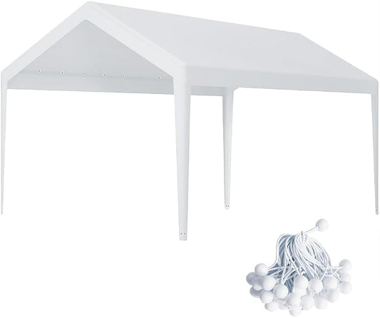 Rutile 12 x 20 FT Carport Replacement Cover, Heavy Duty Car Tarp Canopy Tent by Rutile