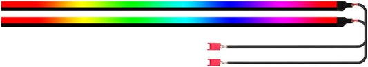 Dreamcolor Acrylic Interior Car Lights, 2 Piece 43.3inch/110cm 128 Colorful Car by HMYC