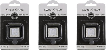 Bridgewater Candle Auto Vent Clip 3 Pack Long Lasting Car Air Freshener-Sweet by BridgewaterCandle