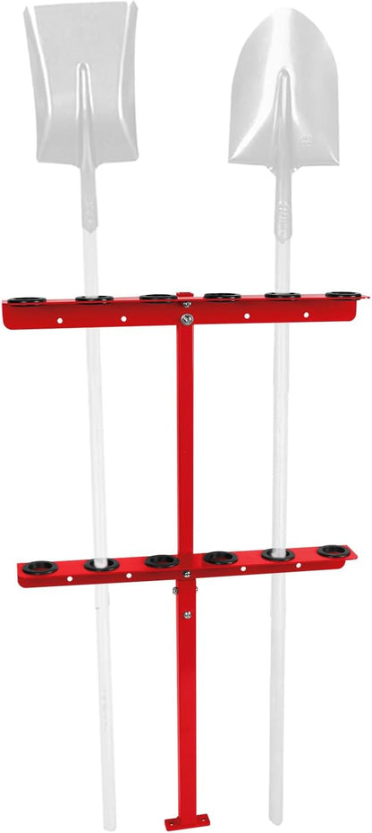Vertical Hand Rack for Enclosed Landscaping Truck Trailer Garage or Shed Walls by PRINIC