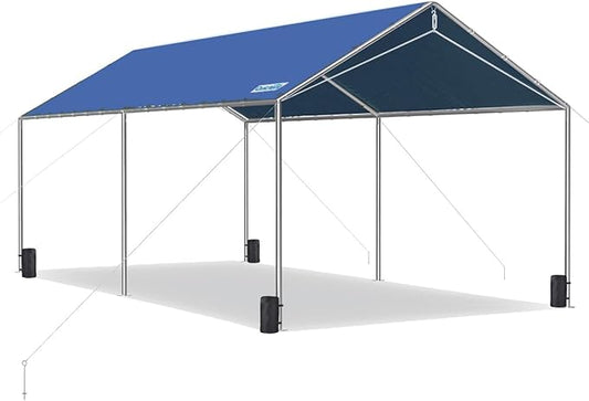 Quictent 10x20 ft Heavy Duty Car Canopy Galvanized Frame Carport Outdoor Party by QUICTENT