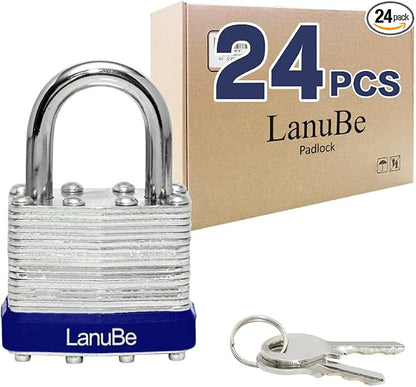 LanuBe Lock Laminated keyed Padlock, keyed Alike Locks, Normal Shackle by LanuBe
