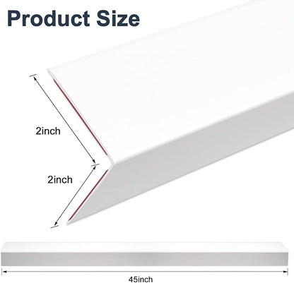 4PCS 45" White Metal Corner Protectors, Aluminum Self Adhesive Corner Guards - Image 2