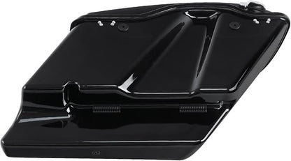 XFMT Motorcycle Vivid Black 5" Extended Stretched Hard Saddlebags Saddle Bags - Image 4