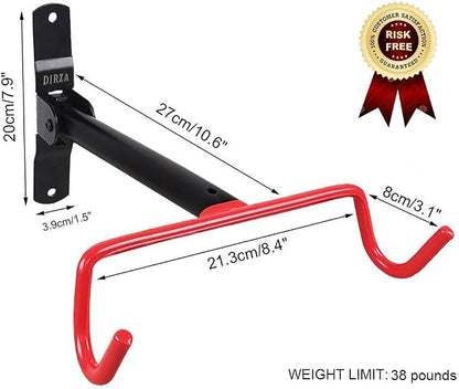 Dirza Bike Wall Mount Bike Hanger 2 Pack Foldable Bicycle Storage Horizontal - Image 4