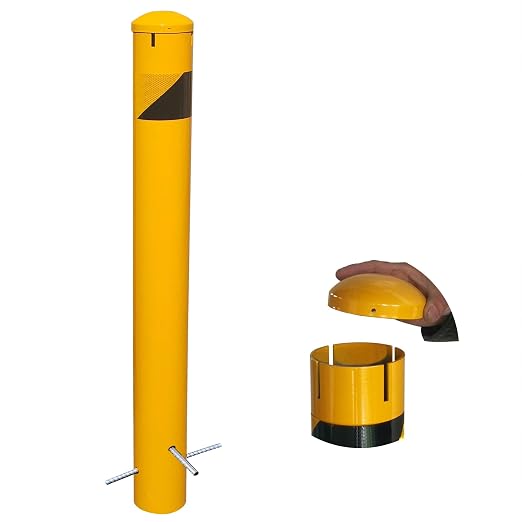 58" High Pour in Place Steel Bollard Post by BIGalleons