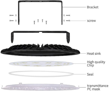 Viugreum 10 Pack 300W UFO LED High Bay Light, 30000LM 6500K Daylight White - Image 8