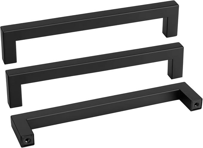 goldenwarm 200Pack 8INCH Matte Black Cabinet Pulls Kitchen Hardware, 204mm by goldenwarm