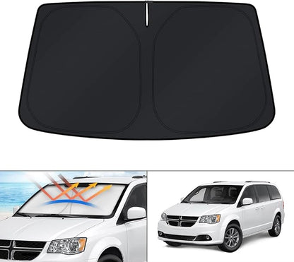 KUST Windshield Sun Shade for Dodge Caravan Mini Van 2008-2020 Window Sunshade by KUST