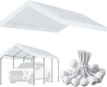 10'x20' Upgraded Carport Replacement Top Canopy Cover by Vanteriam