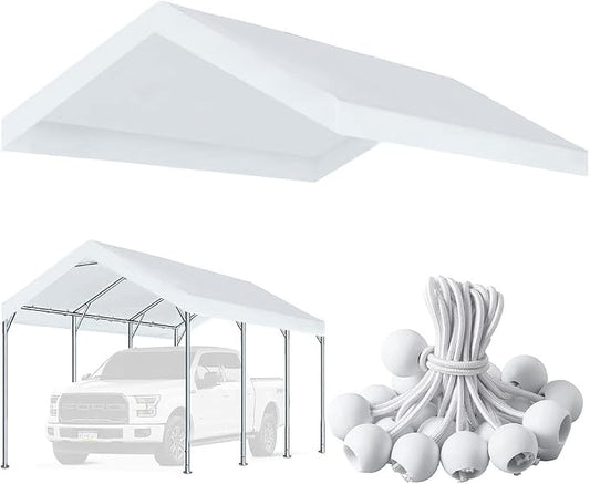 10'x20' Upgraded Carport Replacement Top Canopy Cover by Vanteriam
