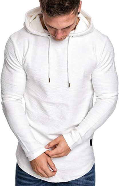 Lexiart Mens Fashion Athletic Hoodies Sport Sweatshirt Solid Color Fleece - Image 5