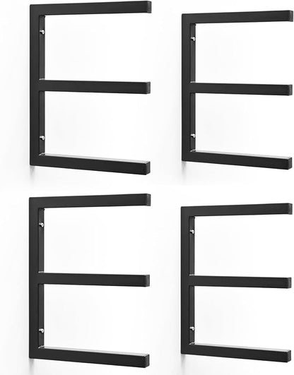4 Pack Wood Organizer and Lumber Storage Rack Wall Mount, Heavy Duty Wood by LEEKIMID
