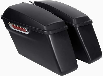 XFMT Matte Black Motorcycle Saddlebags Hard Saddle Bags W/Black Conversion - Image 2