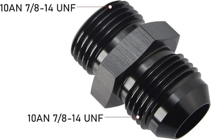 10AN Male Flare to 10AN ORB O-ring Boss Fuel Pump Rail Adapter Fitting Aluminum - Image 2