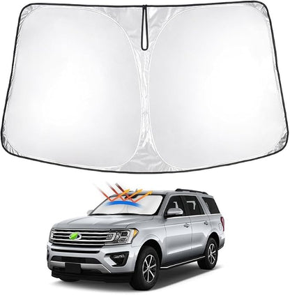 T TGBROS Windshield Sun Shade for Ford Expedition 2018-2024 Accessories by TTGBROS