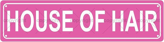 HOUSE OF HAIR Space Metal Tin Street Sign Bar Cafe Garage Cave Home Room Wall by Unknown