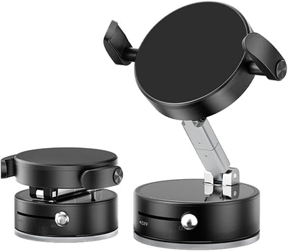 2025 Upgraded Foldable 2-in-1 Clip & Vacuum Magnetic Suction Car Phone Holder by ENGSHARDE
