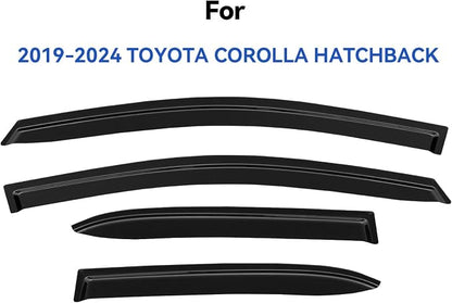 Window Visors Rain Guards for 2019-2025 Toyota Corolla Hatchback, Out-Channel - Image 2