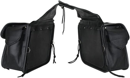 GARGOYLE BELLS Motorcycle Saddle Bags Leather Motorcycle Luggage Bag - Image 7