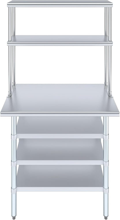 Amgood 24" x 36" Stainless Steel Work Table - Image 2
