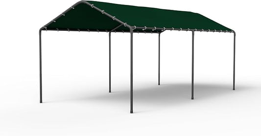 GOJOOASIS 10x20 Carport Heavy Duty Portable Garage Shelter Metal Car Canopy Tent by GOJOOASIS