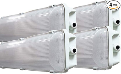4 FT 6500K 72W LED Vapor Tight Lights | Commercial Indoor/Outdoor Hardwired by Orilis