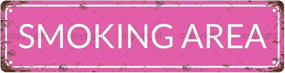 SMOKING AREA Space Vintage Metal Tin Street Sign Bar Cafe Garage Cave Home Room by Unknown