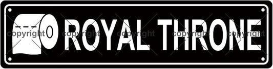 ROYAL THRONE BATHROOM TOILET Space Metal Tin Street Sign Bar Cafe Garage Cave by Unknown