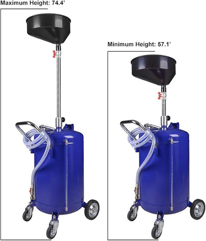redsun 30 Gallon Waste Oil Drain Tank, Air Operated Oil Drain Container - Image 2