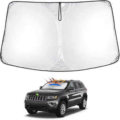 T TGBROS Windshield Sun Shade for Jeep Grand Cherokee 2011-2021 Accessories by TTGBROS