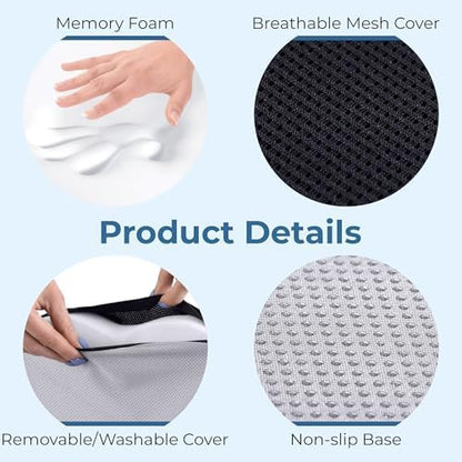 5 STARS UNITED Seat Cushion for Tailbone Pain Relief – Memory Foam Lifting - Image 7