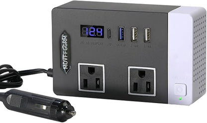 300W Car Power Inverter, DC 12V to 110V AC Car Plug Adapter Outlet - Image 2