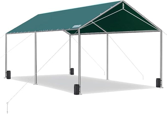 Quictent 10x20 ft Heavy Duty Car Canopy Galvanized Frame Carport Outdoor Party by QUICTENT