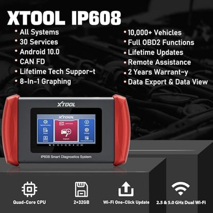 XTOOL IP608 Full System OBD2 Scanner Diagnostic Tool, Code Reader - Image 2