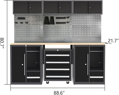 JZD Metal Garage Cabinet Set, Heavy Duty Tools Organization System, Included - Image 2