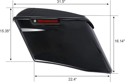 XFMT Motorcycle 4" Extended Hard Saddlebag Fit - Image 3