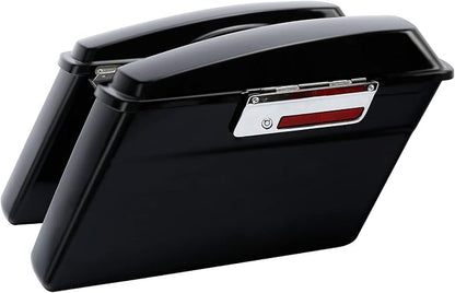 XFMT Matte Black Hard Saddlebags Saddle Bags Trunk W/Chrome Conversion Brackets - Image 2